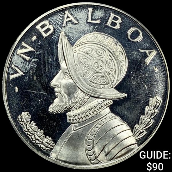 1973 Panama Silver Balboa CHOICE PROOF
