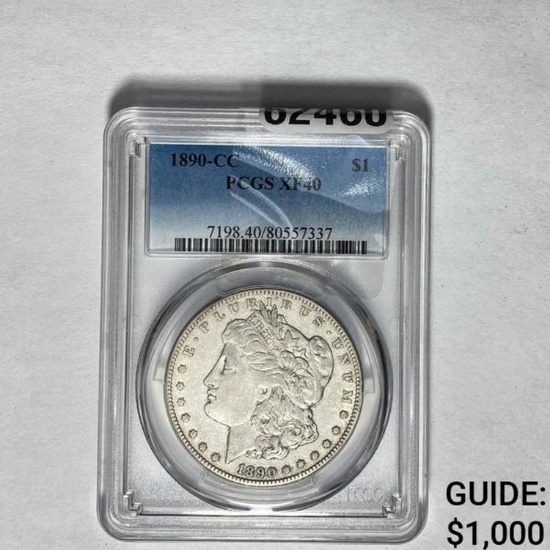1890-CC Morgan Dollar PCGS XF40