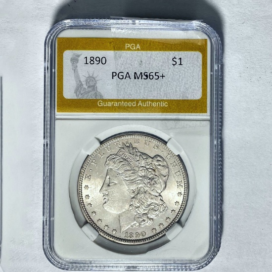 1890 Morgan Silver Dollar PGA MS65+
