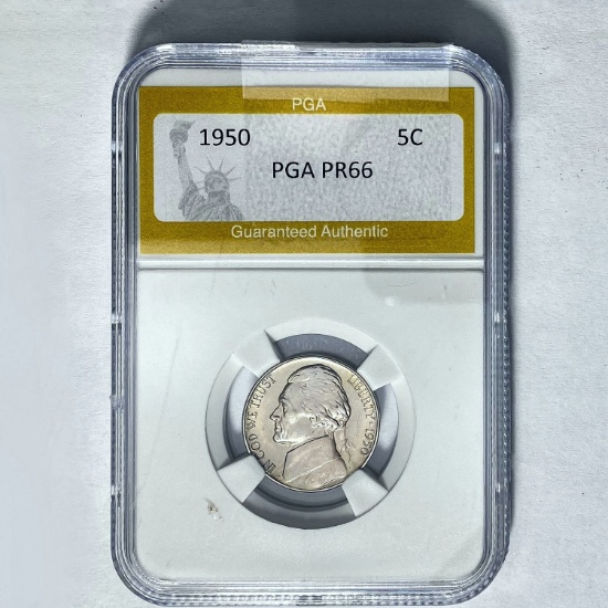 1950 Jefferson Nickel PGA PR66