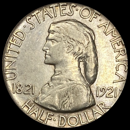 1921 Silver Missouri Centennial Half Dollar CLOSELY UNCIRCULATED