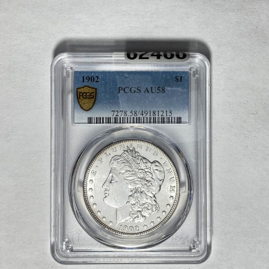 1902 Morgan Dollar PCGS AU58 SILVER