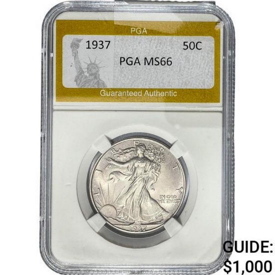 1937 Walking Liberty Half Dollar PGA MS6