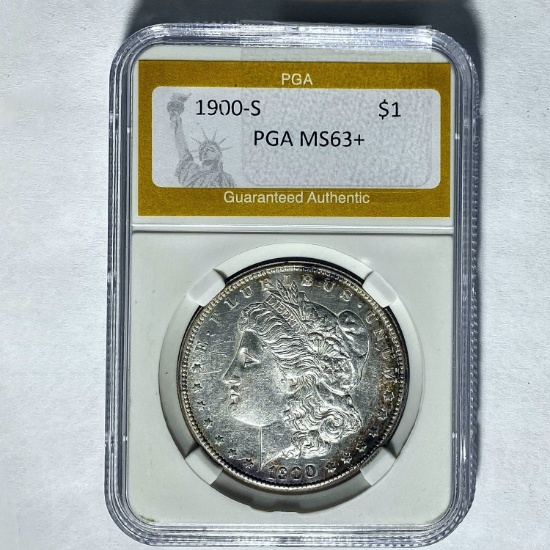 1900-S Morgan Silver Dollar PGA MS63+