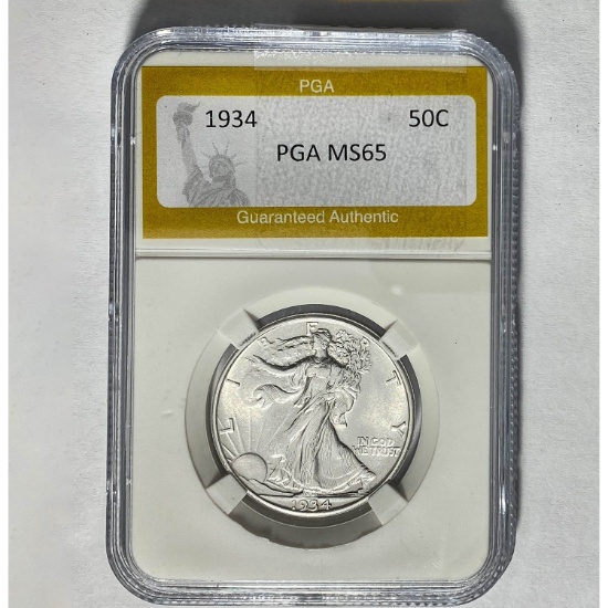 1934 Walking Liberty Half Dollar PGA MS6