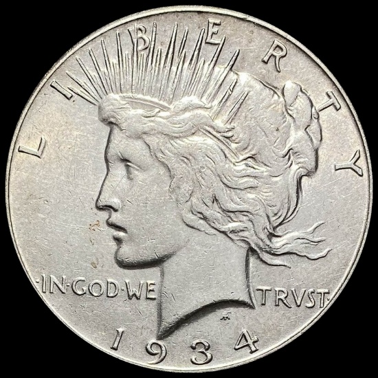 1934-S Silver Peace Dollar CLOSELY UNCIRCULATED