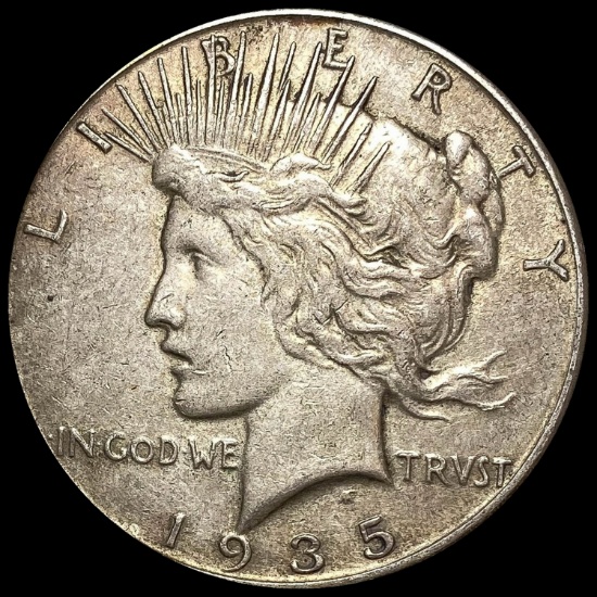 1935 Silver Peace Dollar NEARLY UNCIRCULATED