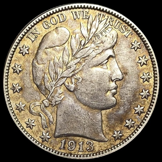 1913-S Silver Barber Half Dollar CLOSELY UNCIRCULATED