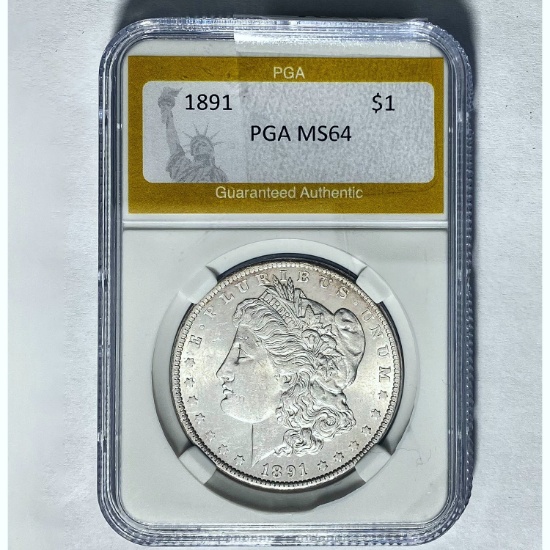 1891 Morgan Silver Dollar PGA MS64
