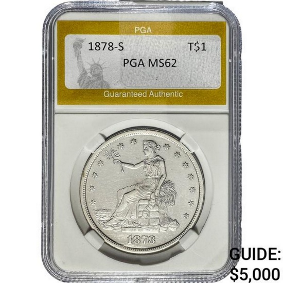 1878-S Silver Trade Dollar PGA MS62