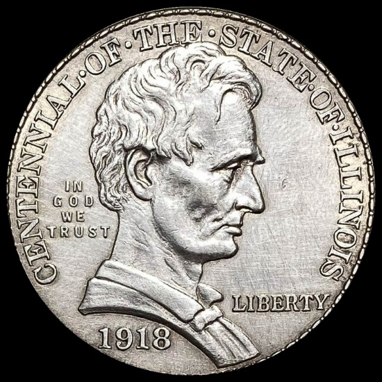 1918 Silver Half Dollar Illinois Centennial UNCIRCULATED