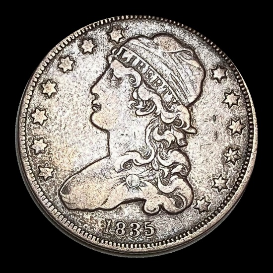 1835 Capped Bust Quarter NEARLY UNCIRCULATED