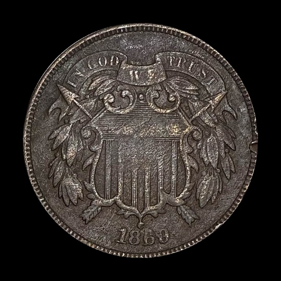 1866 Two-Cent Piece NICELY CIRCULATED
