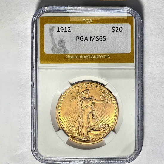 1912 $20 Saint-Gaudens PGA MS65