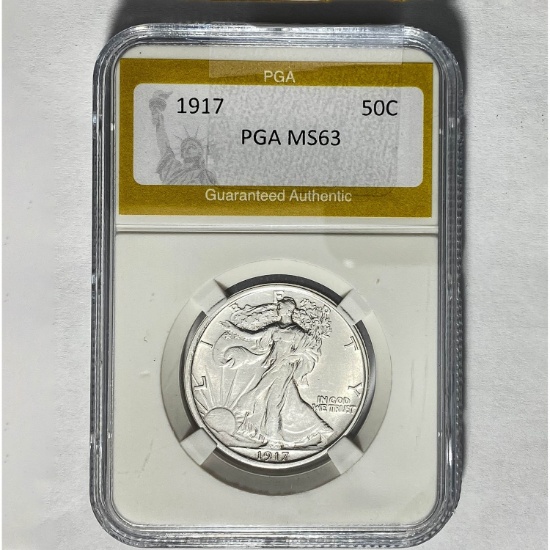 1917 Walking Liberty Half Dollar PGA MS6
