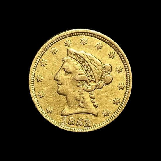 1853 $2.50 Liberty Head Quarter Eagle CLOSELY UNCIRCULATED