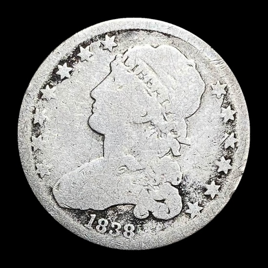 1838 Capped Bust 25C NICELY CIRCULATED