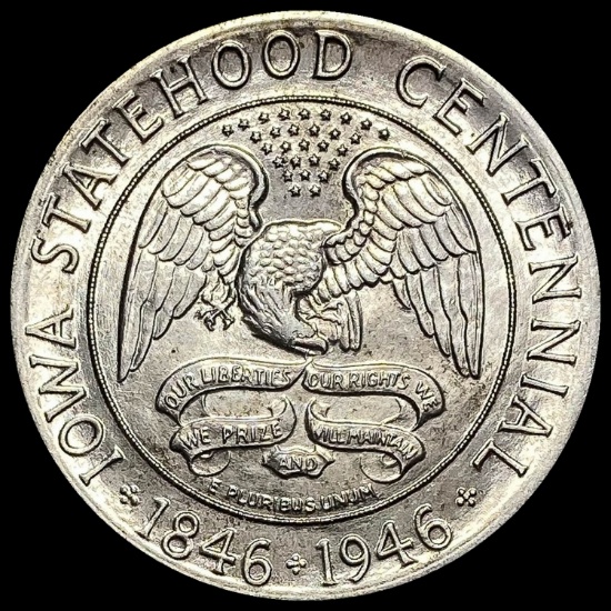 1946 Silver Iowa Centennial Half Dollar CHOICE BU