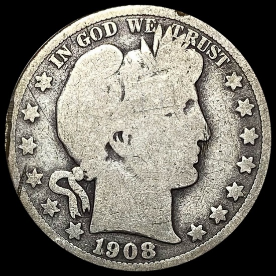 1908-O Silver Barber Half Dollar NICELY CIRCULATED