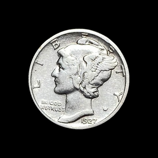 1927-D Mercury Dime CLOSELY UNCIRCULATED
