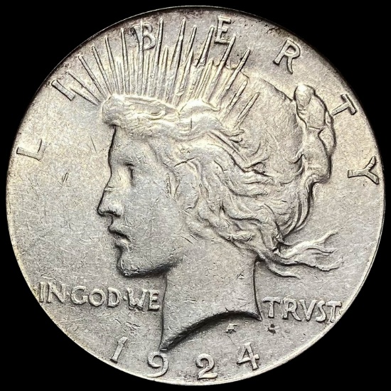 1924-S Silver Peace Dollar CLOSELY UNCIRCULATED