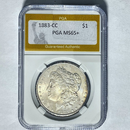 1883-CC Morgan Silver Dollar PGA MS65+