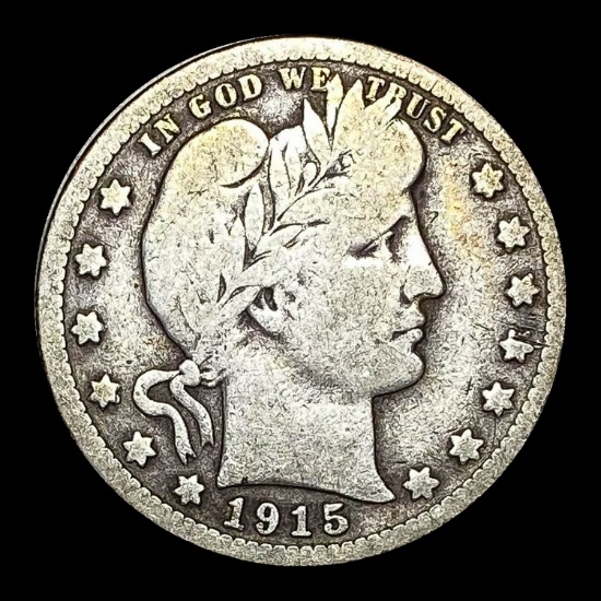 1915-S Silver Barber Quarter NICELY CIRCULATED