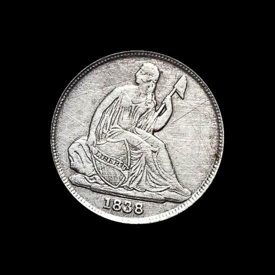 1838-O Seated Liberty Dime NEARLY UNCIRCULATED