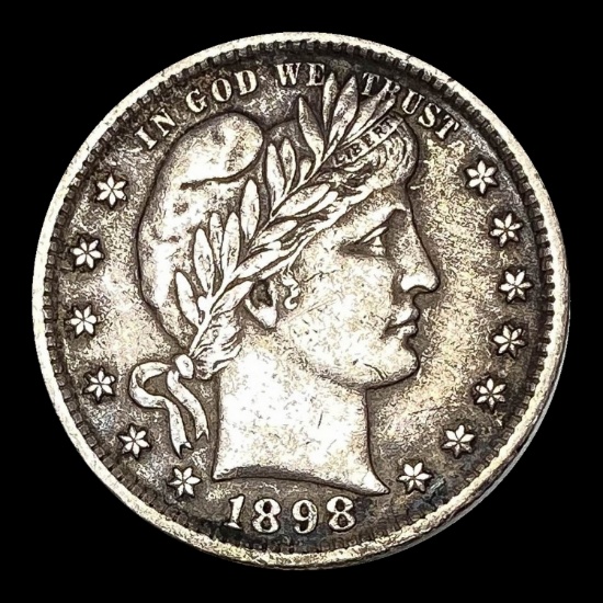 1898 Silver Barber Quarter LIGHTLY CIRCULATED