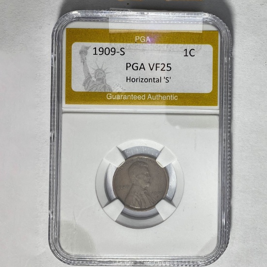 1909-S Lincoln Cent PGA VF25
