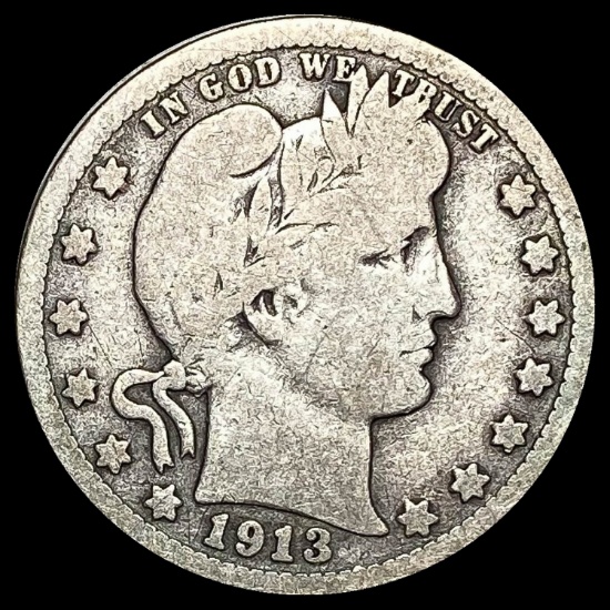 1913 Barber Quarter NICELY CIRCULATED
