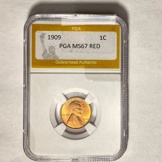 1909 Lincoln Wheat Cent PGA MS67 RED