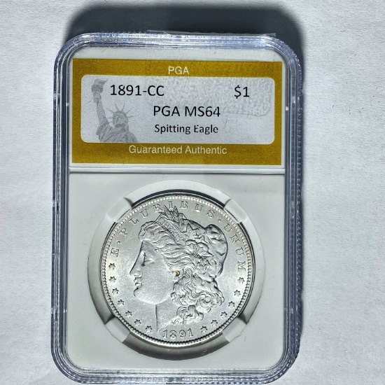 1891-CC Morgan Silver Dollar PGA MS64