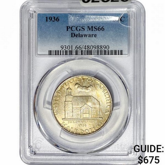 1936 Delaware Half Dollar PCGS MS66