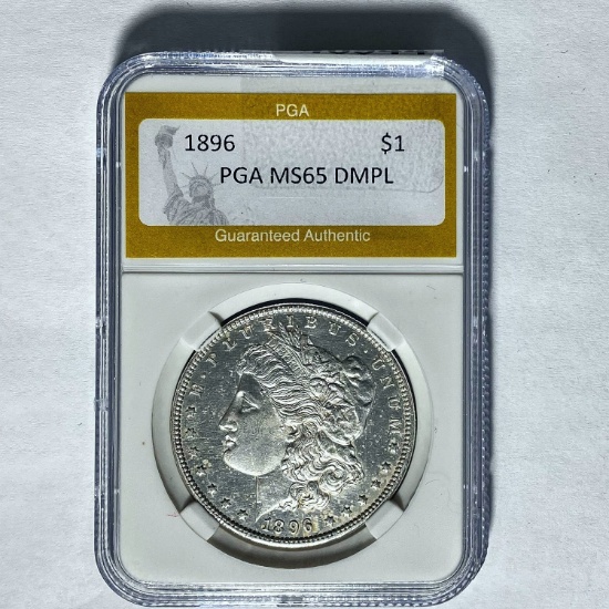 1896 Morgan Silver Dollar PGA MS65 DMPL