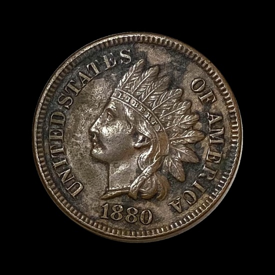 1880 Indian Head Cent CHOICE AU