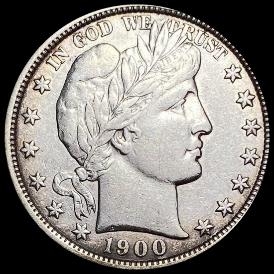 1900 Silver Barber Half Dollar CLOSELY UNCIRCULATED