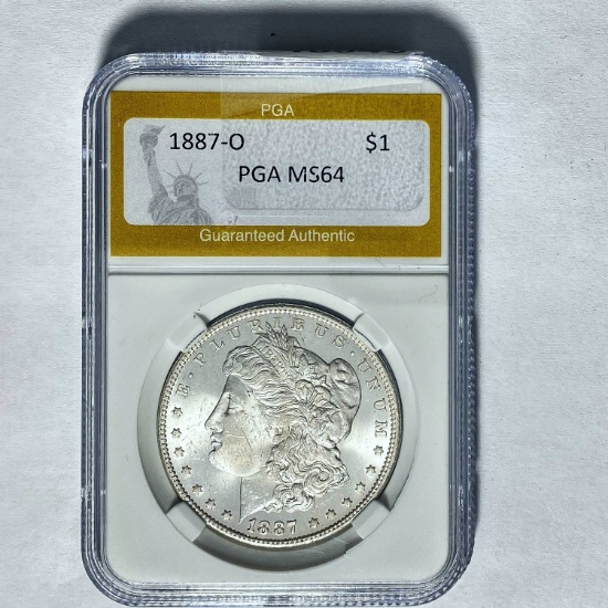 1887-O Morgan Silver Dollar PGA MS64