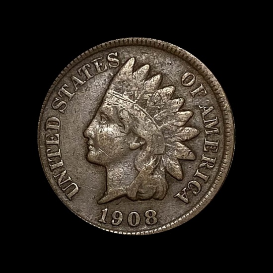 1908-S Indian Head Cent Copper LIGHTLY CIRCULATED