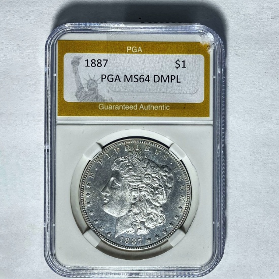 1887 Morgan Silver Dollar PGA MS64 DMPL
