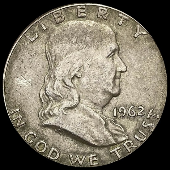1962-D Silver Half Dollar Franklin LIGHTLY CIRCULATED