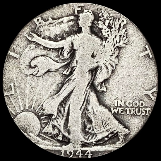 1944-D Silver Half Dollar Walking Liberty LIGHTLY CIRCULATED