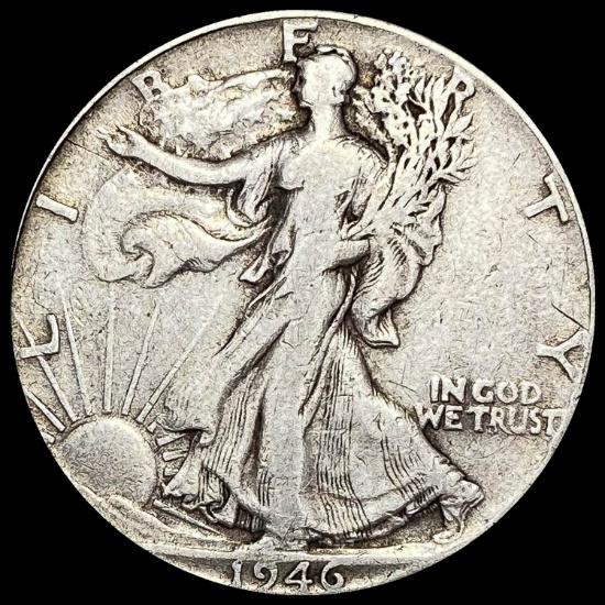 1946 Silver Half Dollar (Walking Liberty) LIGHTLY CIRCULATED