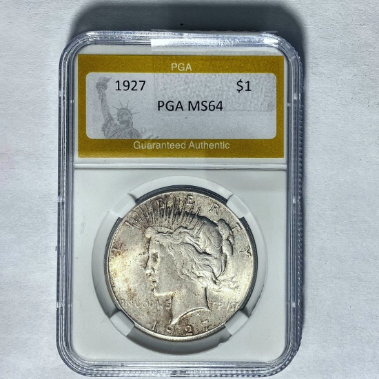 1927 Silver Peace Dollar PGA MS64