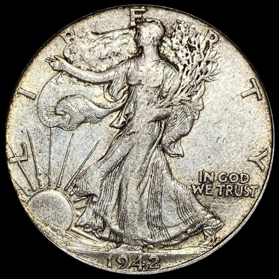 1942 Silver Half Dollar LIGHTLY CIRCULATED
