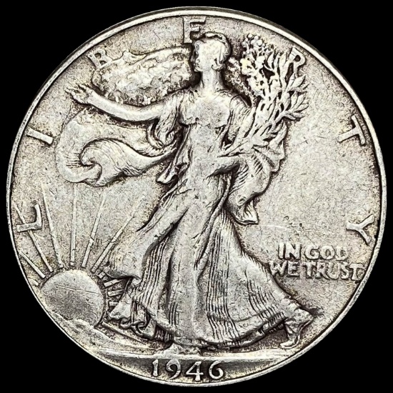 1946 Silver Half Dollar Walking Liberty LIGHTLY CIRCULATED