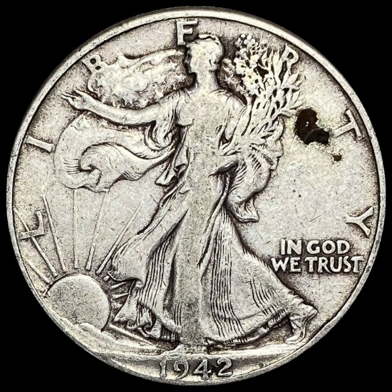 1942 Silver Half Dollar (Walking Liberty) LIGHTLY CIRCULATED