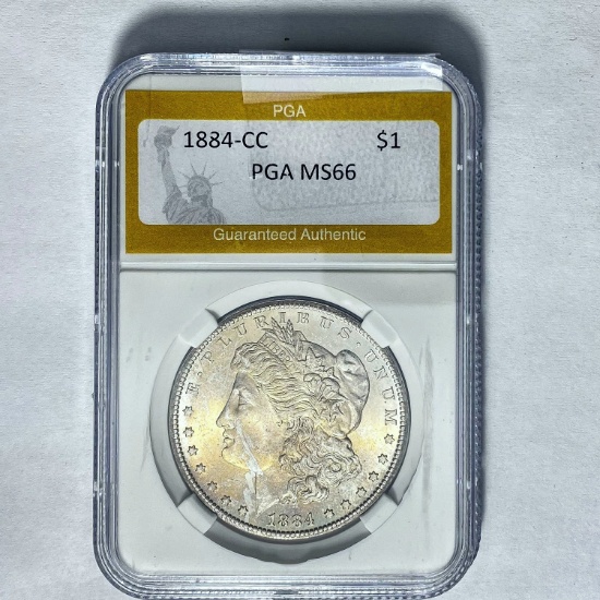 1884-CC Morgan Silver Dollar PGA MS66
