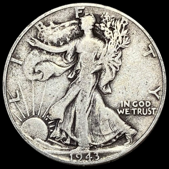 1943 Silver Half Dollar (Walking Liberty) LIGHTLY CIRCULATED
