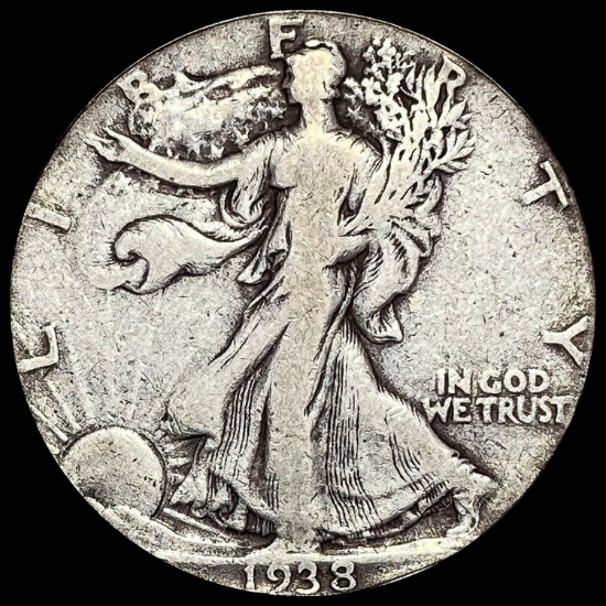 1938 Walking Liberty Half Dollar LIGHTLY CIRCULATED